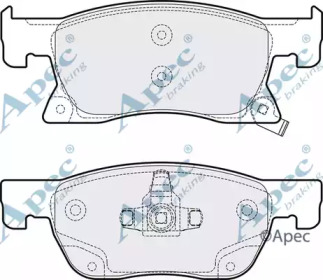 APEC BRAKING pad2103 -  Комплект тормозных колодок, дисковый тормоз
